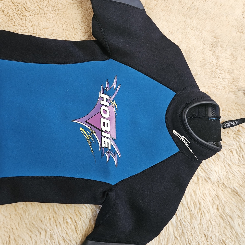 Hobie Women's Black and Blue SHORT SURF Swim Wet Suit Vintage Neoprene small - Picture 5 of 11